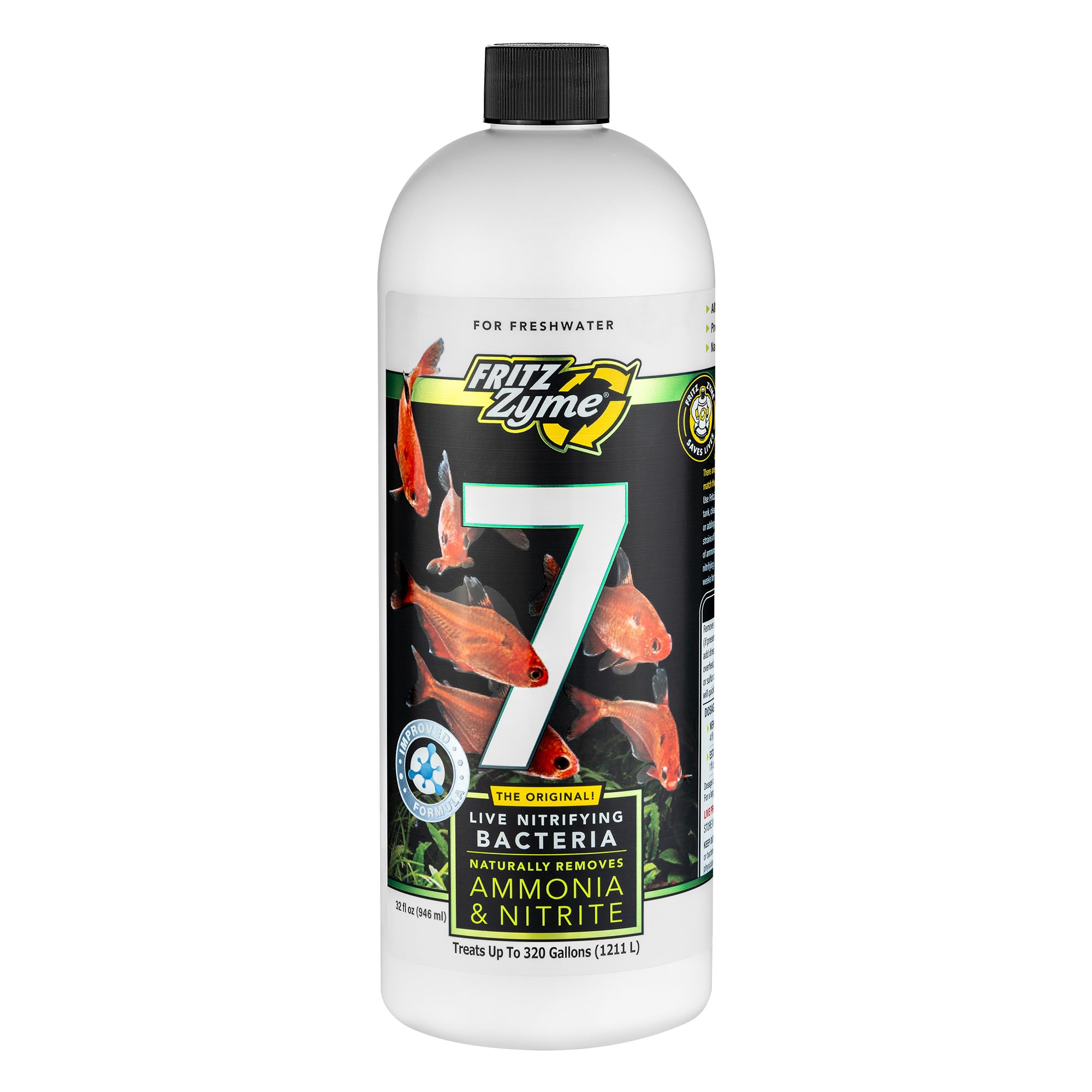 Fritz Aquatics flacon FritzZyme 7 vu de face, solution prête à l'emploi pour biofiltre