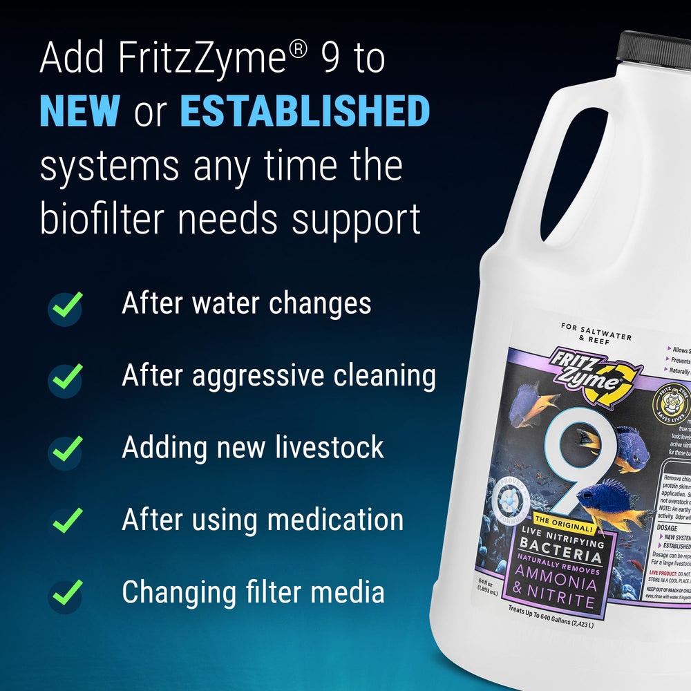 Fritz Aquatics FritzZyme 9 dosage avec cuillère illustrant le contrôle précis des doses