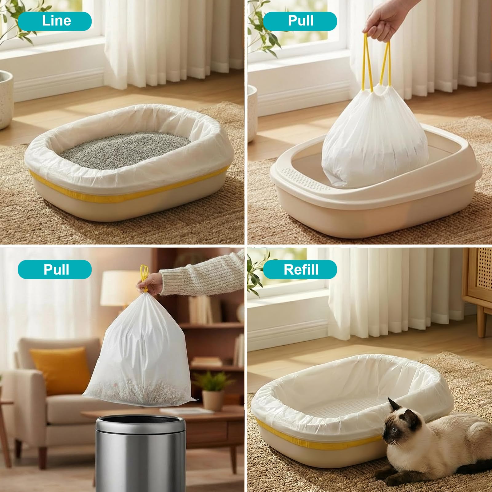 Frnoip cordon et élastique ajustable, fermeture sans contact sécurisée