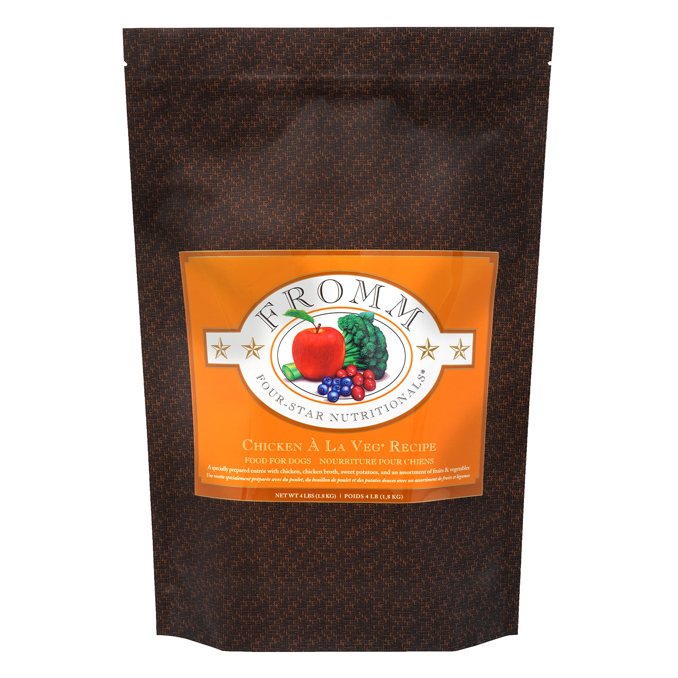 Fromm sac Four-Star vue avant montrant packaging et bénéfice nutritionnel