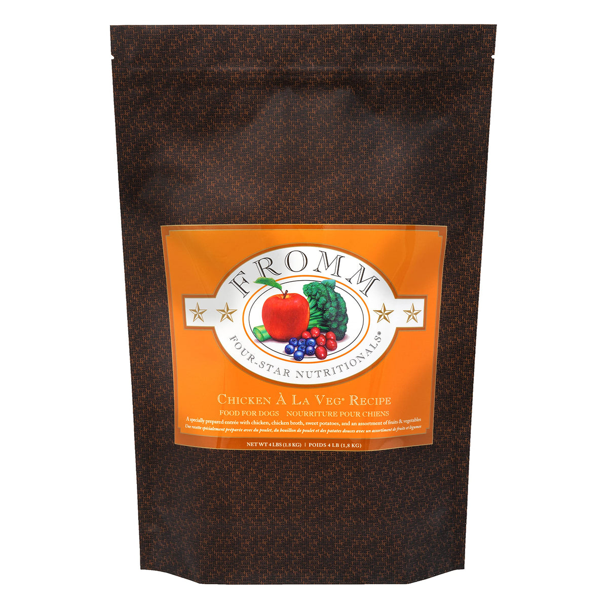 Fromm sac Four-Star vue avant montrant packaging et bénéfice nutritionnel