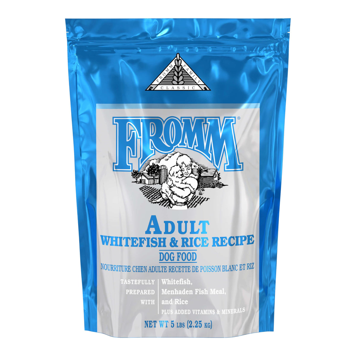 Fromm sachet face avant montrant la marque et la recette, bénéfice visibilité produit