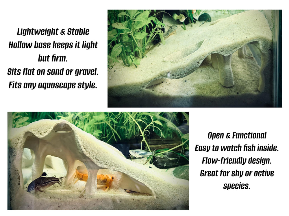 FROSTO cachette partiellement enterrée dans terrarium pour reptile