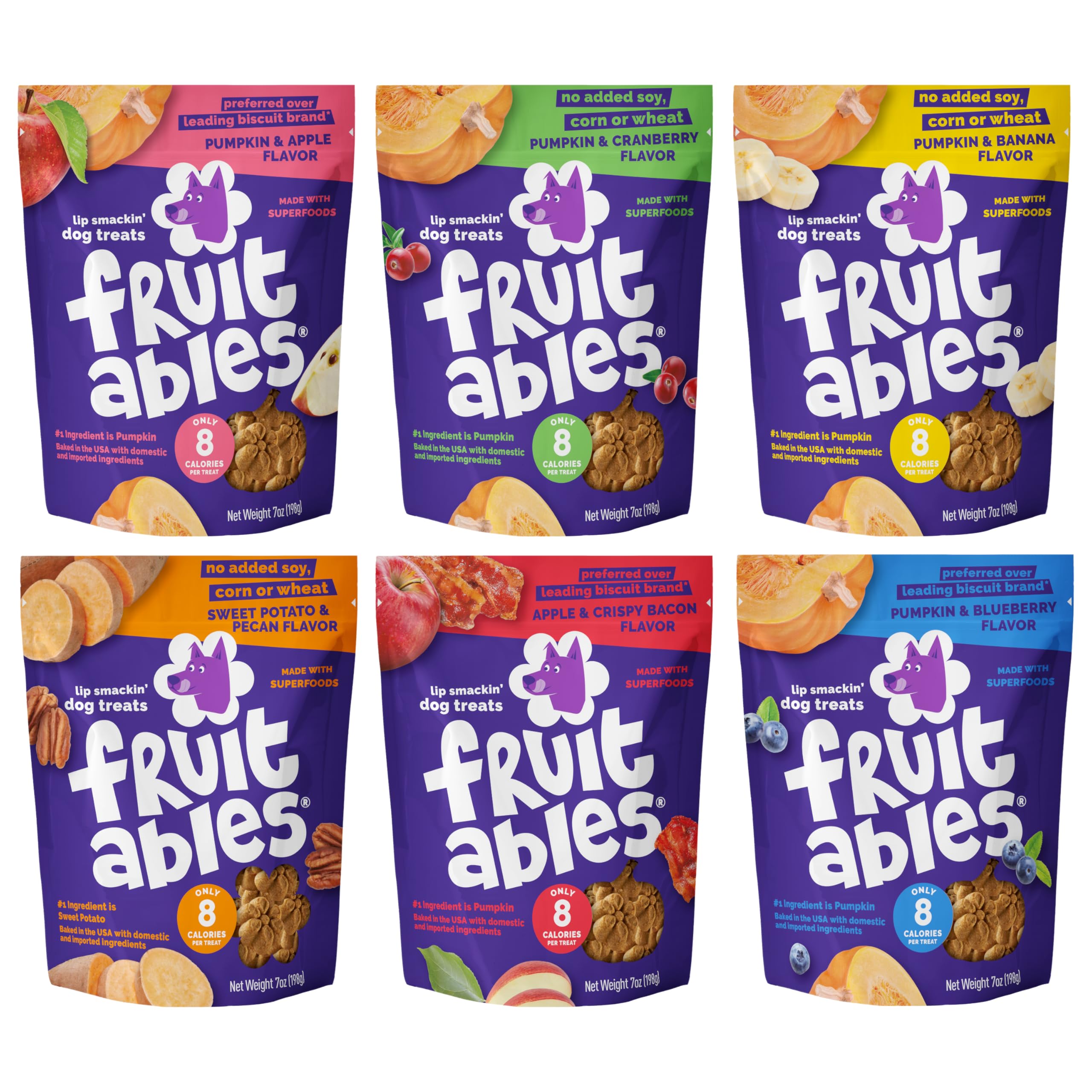 Fruitables emballage avant montrant l'assortiment et la praticité