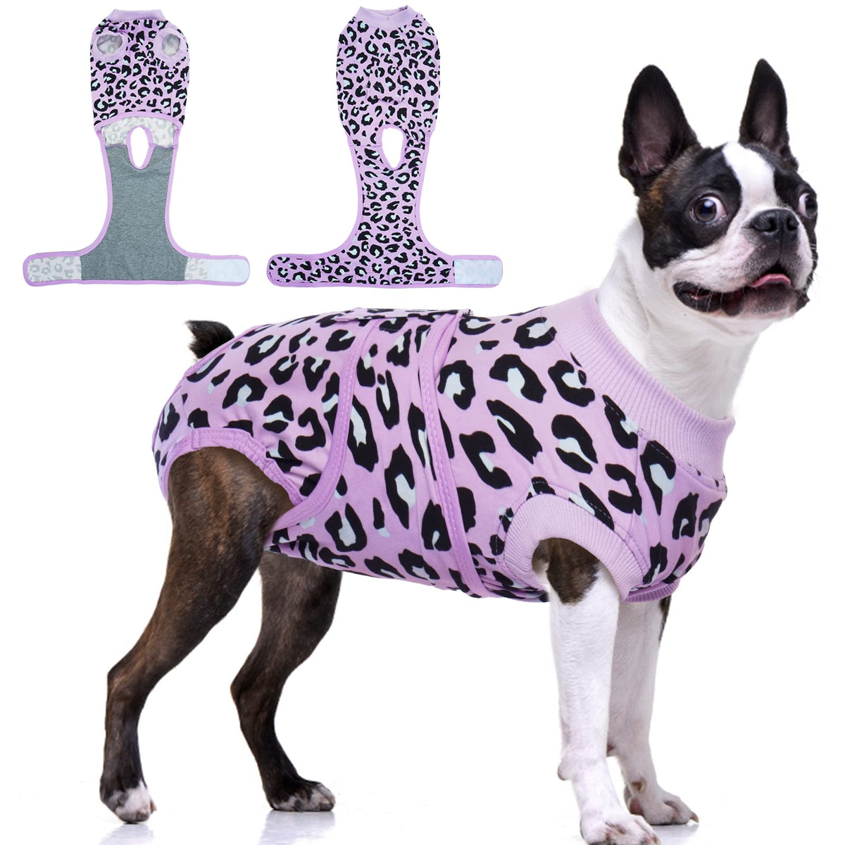 FUAMEY vue avant du onesie montrant fermeture et coupe protectrice