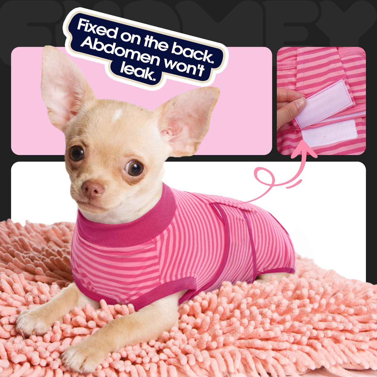 FUAMEY femelle en tenue postpartum maintien et hygiène accrus