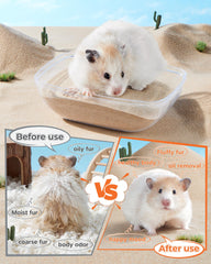 FUFUZOOIE hamster profitant du bain pour pelage propre et sain