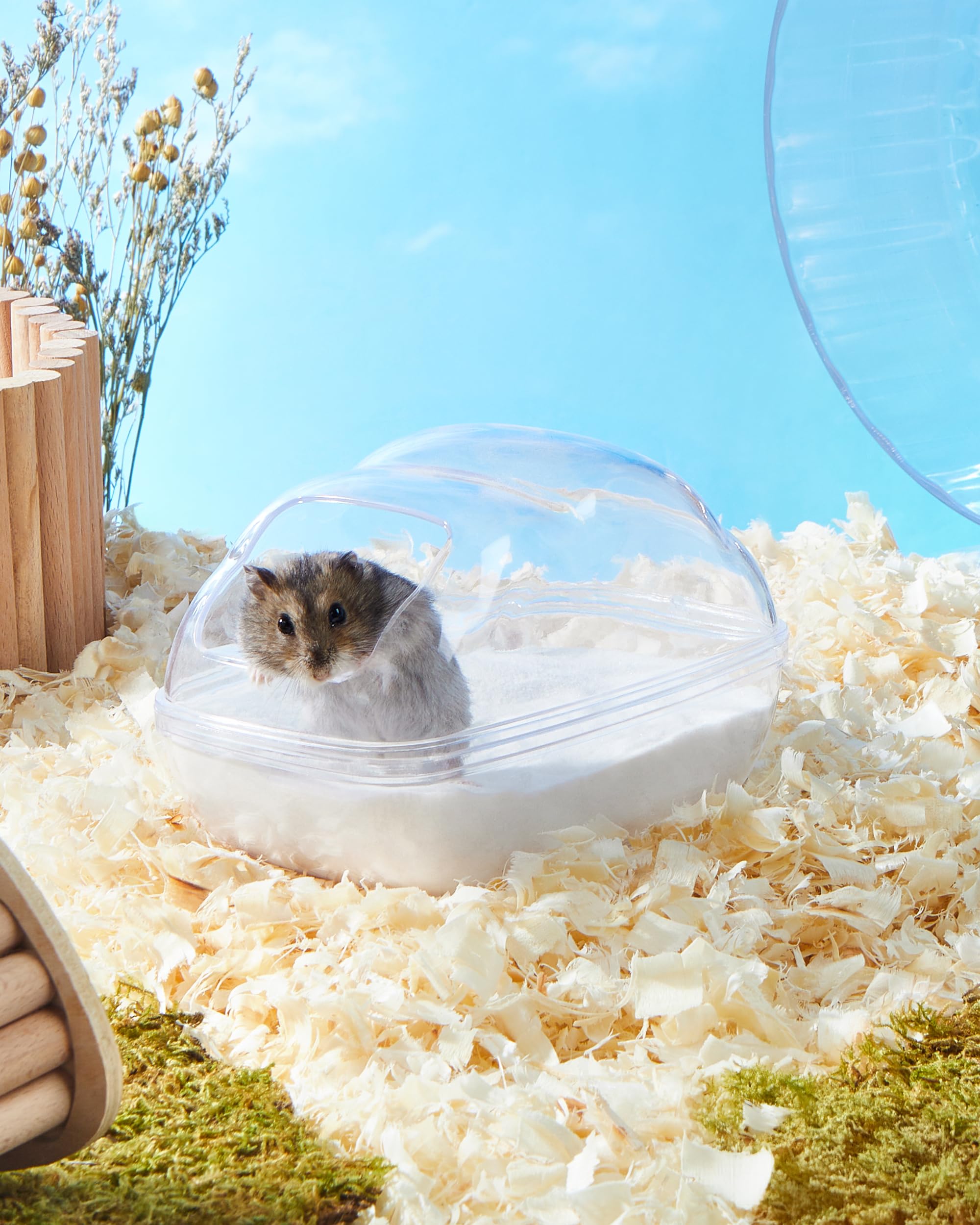 FUFUZOOIE mise en scène habitat illustrant cage propre et air plus frais
