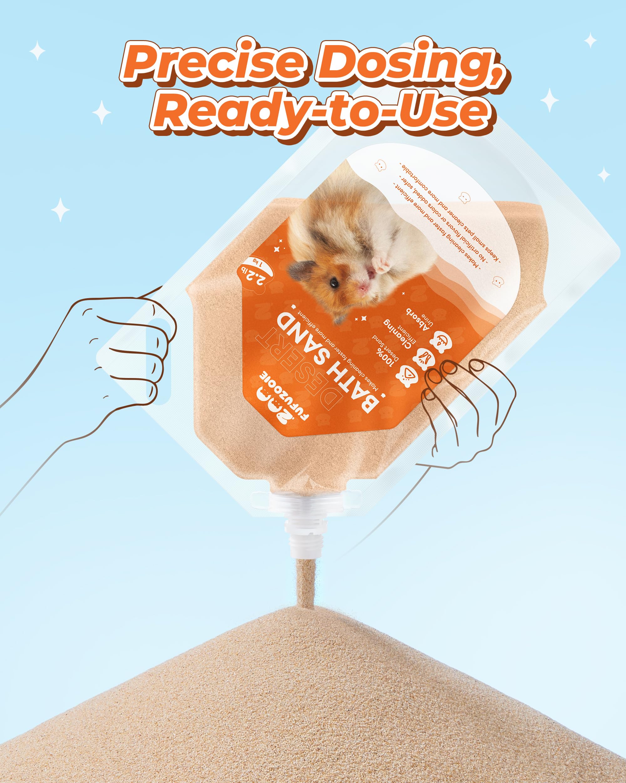 FUFUZOOIE sable utilisé en litière pour absorption et propreté