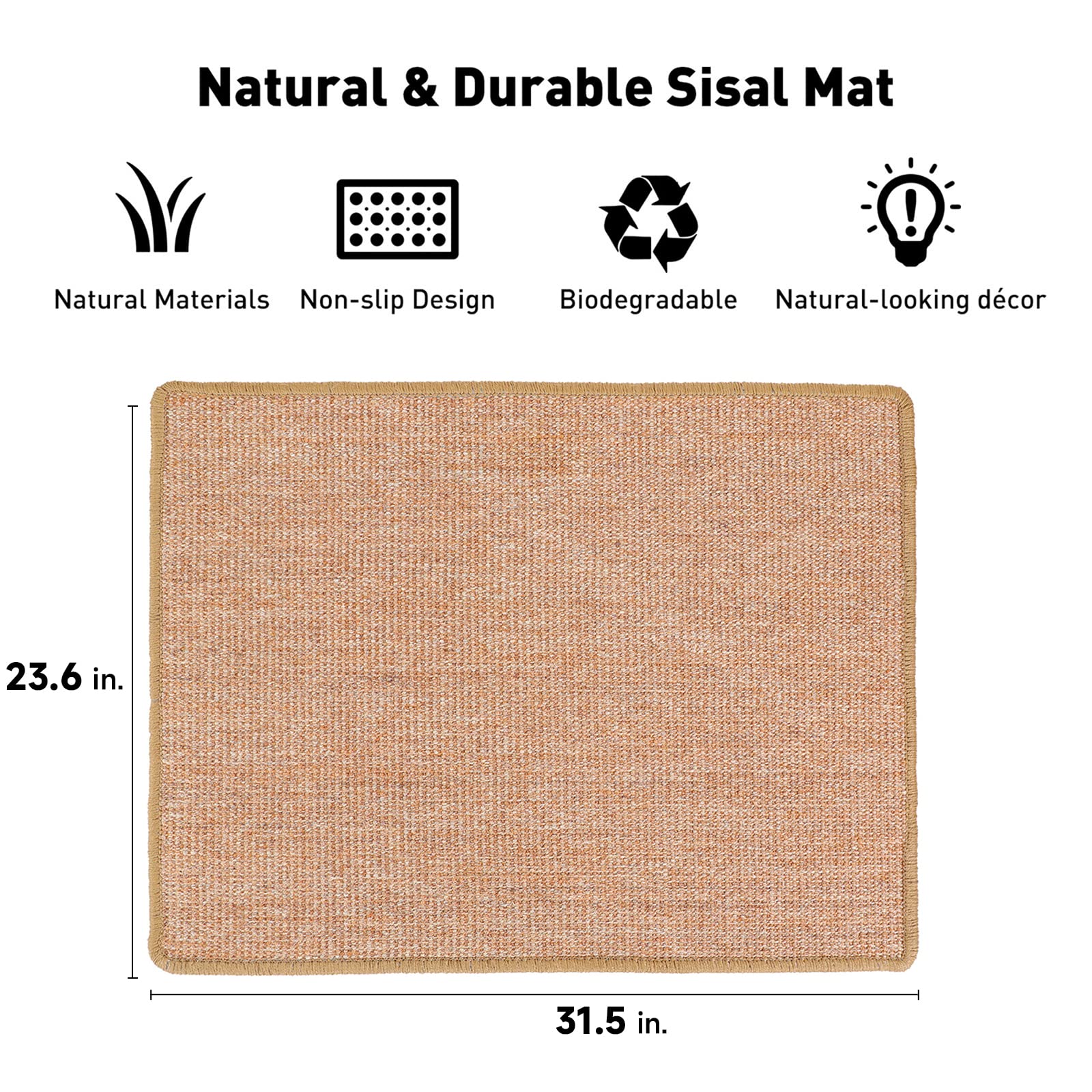 FUKUMARU gros plan texture sisal durable pour griffes satisfaisantes