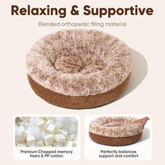 FUKUMARU coupe du rembourrage montrant mélange PP coton et mousse mémoire