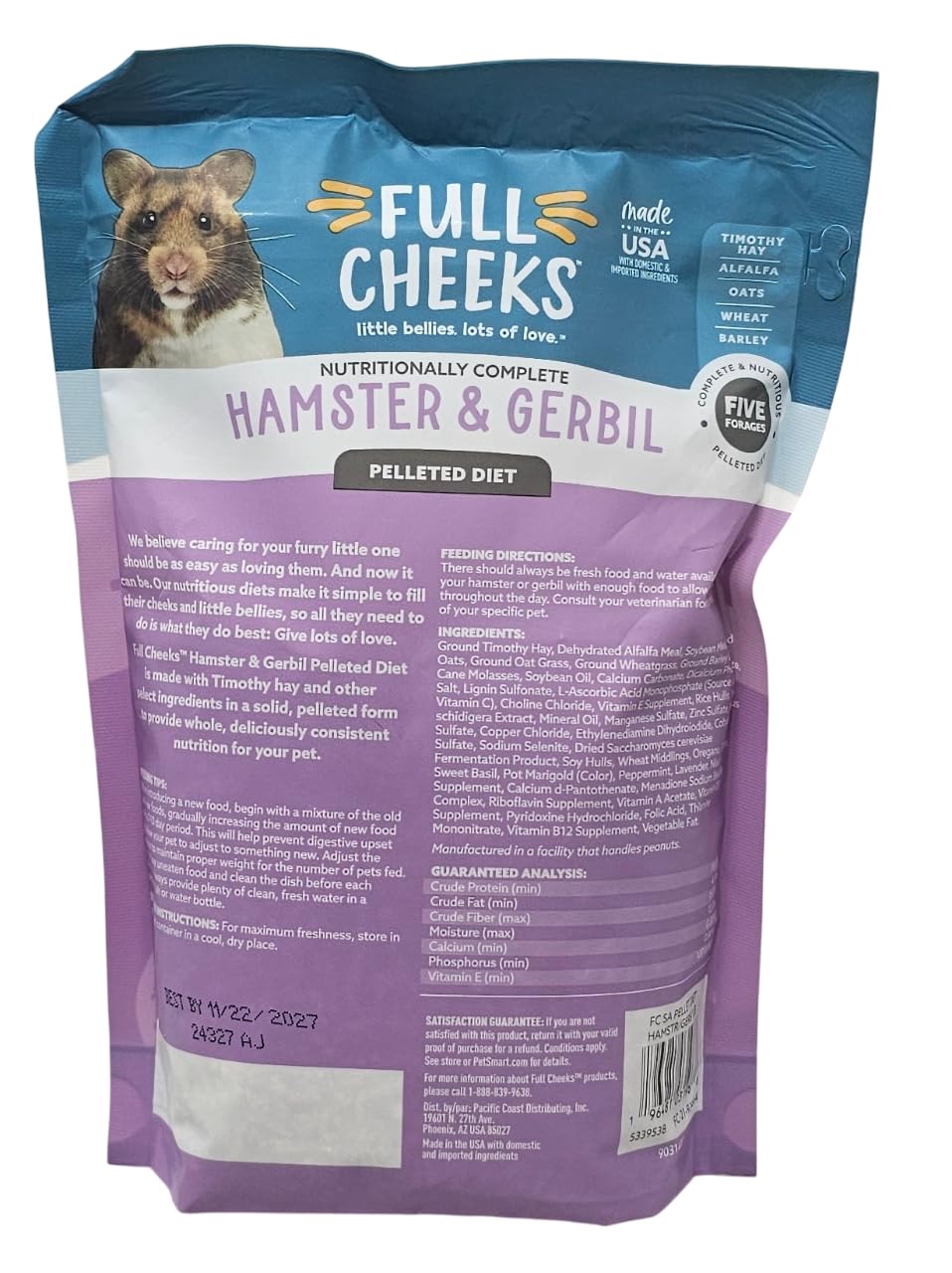Full Cheeks alimentation servie dans un bol, alimentation facile à distribuer