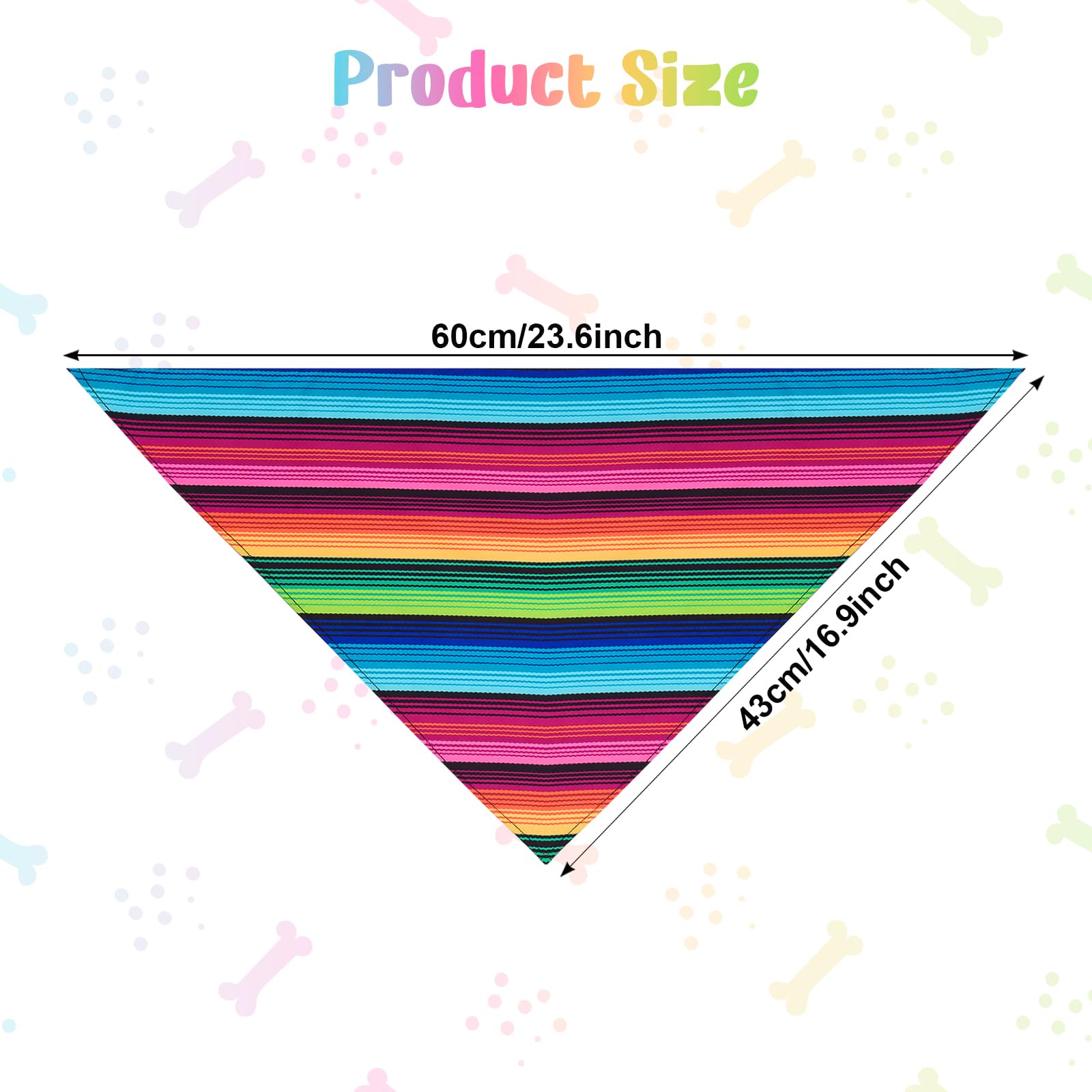 Fumwase bandana déployé montrant motifs multicolores, rendu joyeux
