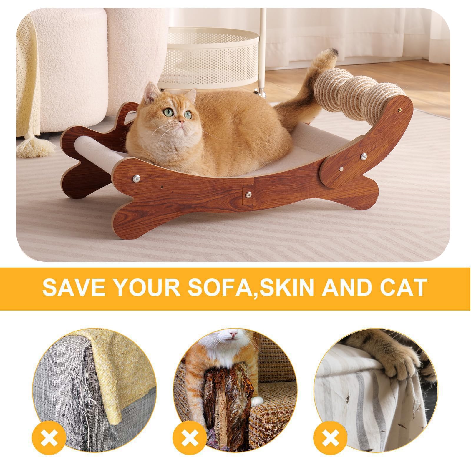 FUNACAY comparaison taille montrant proportions adaptées aux chats adultes