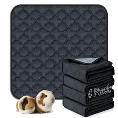FunFurry vue frontale du lot de 4 tapis montrant la taille et le design confortable