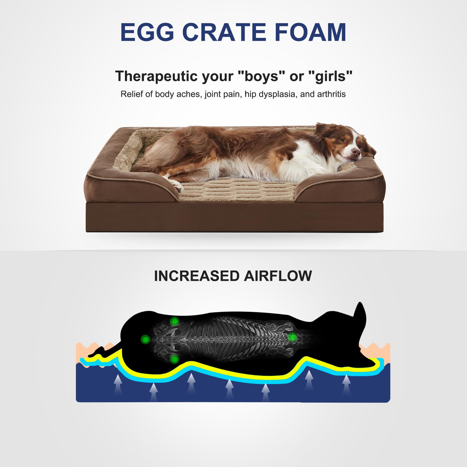 FURTIME gros plan mousse egg foam montrant soutien et répartition du poids