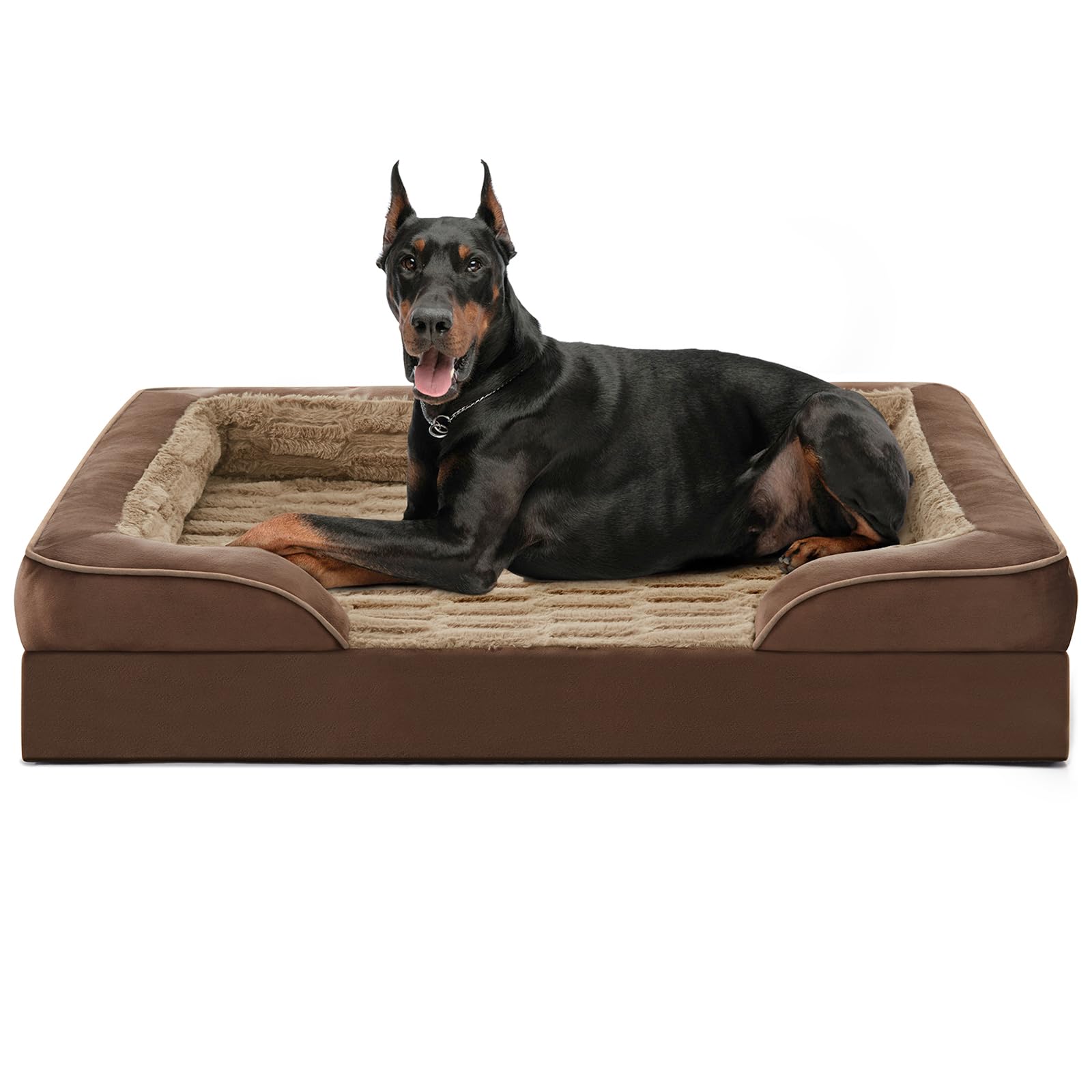 FURTIME lit XXL face avant, présentation du couchage spacieux et protecteur
