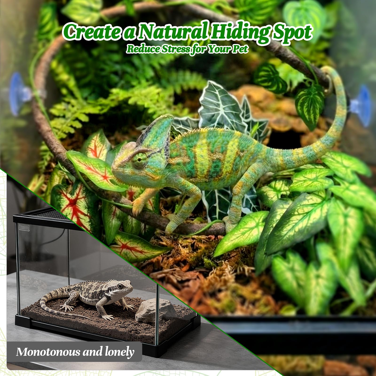 Funtinshdy décor complet jungle simulateur d’habitat pour bien-être
