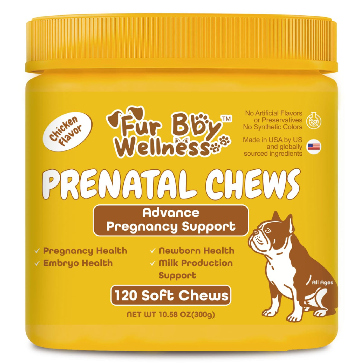 Fur Bby Wellness emballage avant avec bienfaits clairs et appétence visible