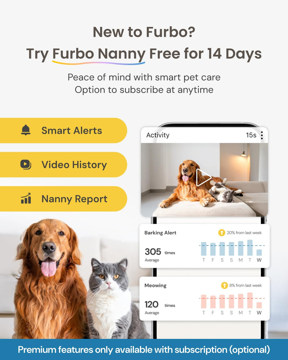 Furbo détail micro et haut‑parleur pour communication bi‑directionnelle claire
