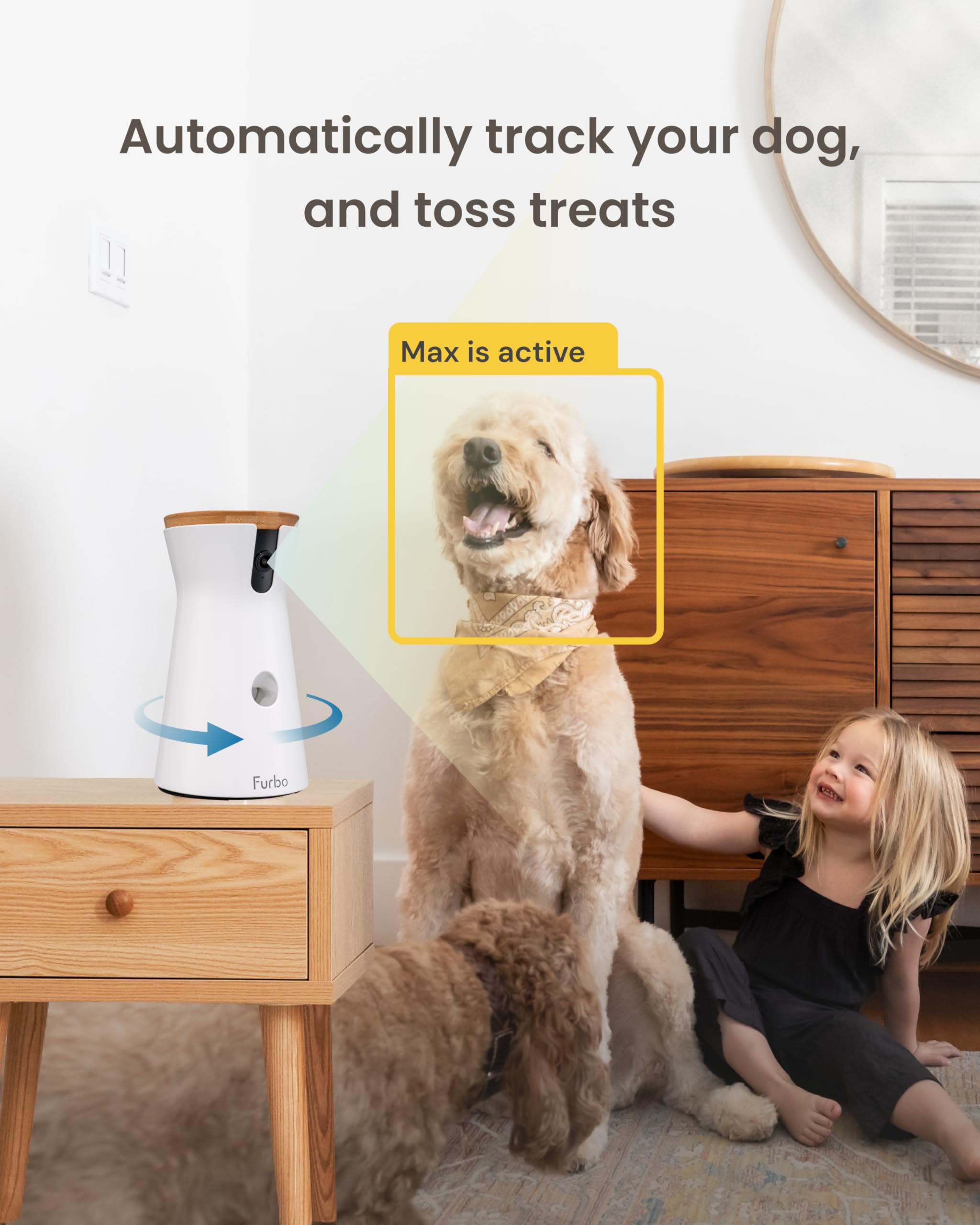 Furbo affichant zoom 4x sur écran, Furbo permet de voir les détails