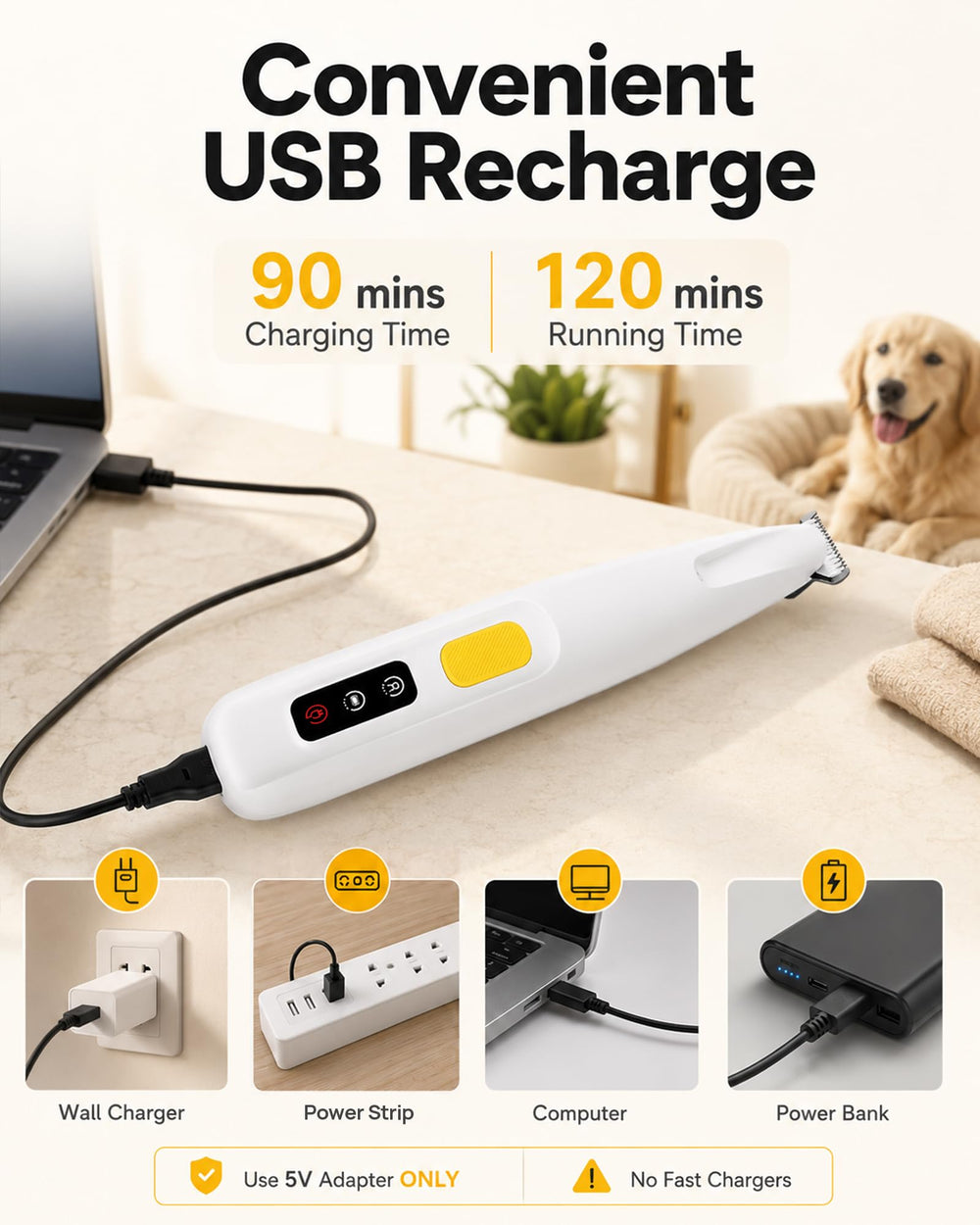 FURBONA câble USB branché pour recharge facile et nomade