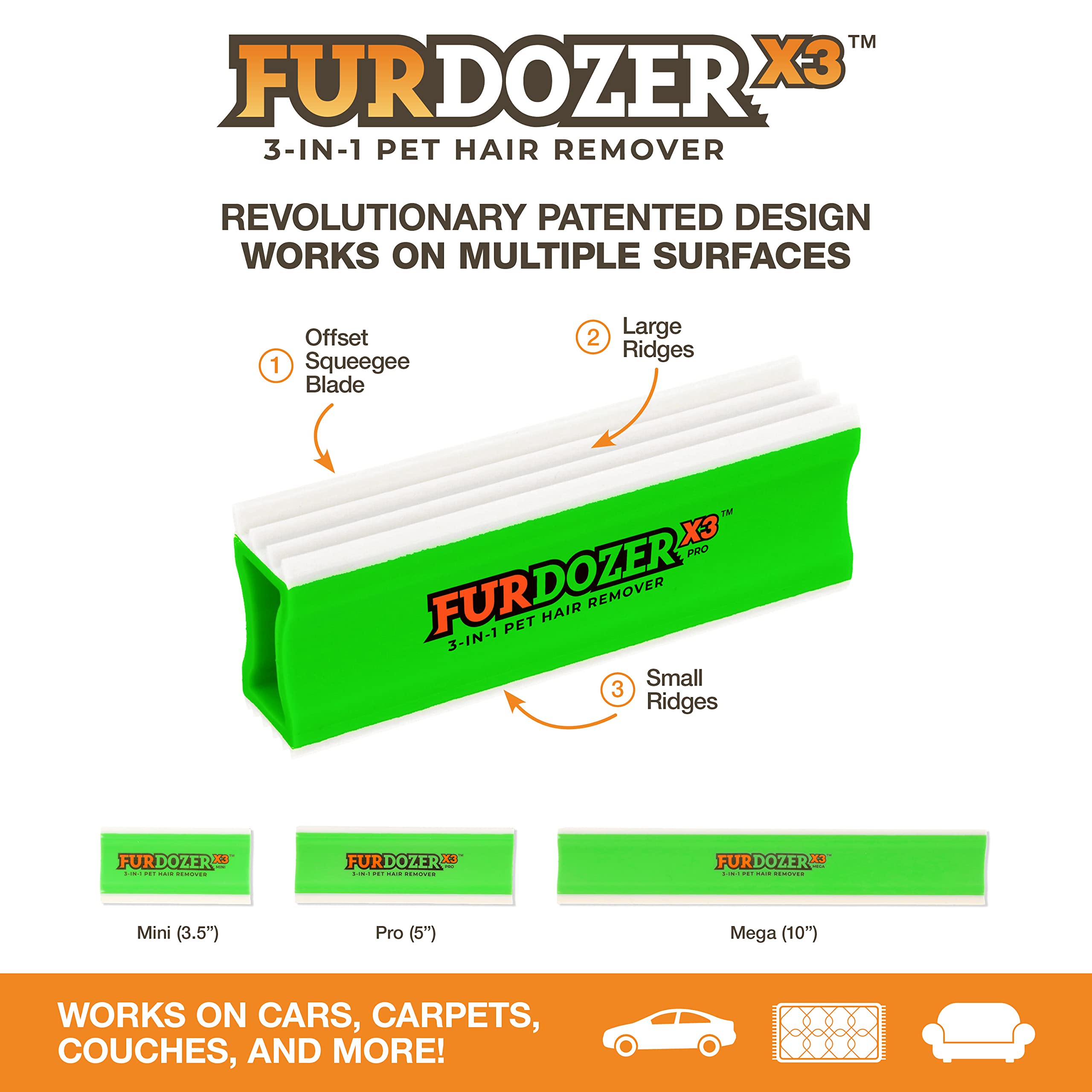 Neater Pet Brands FurDozer lame squeegee nettoie poils efficacement