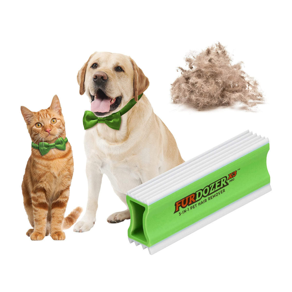 Neater Pet Brands FurDozer face packaging vert montrant l'outil pratique