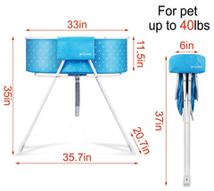 Furesh baignoire en usage avec chien petit à moyen illustrant confort et sécurité