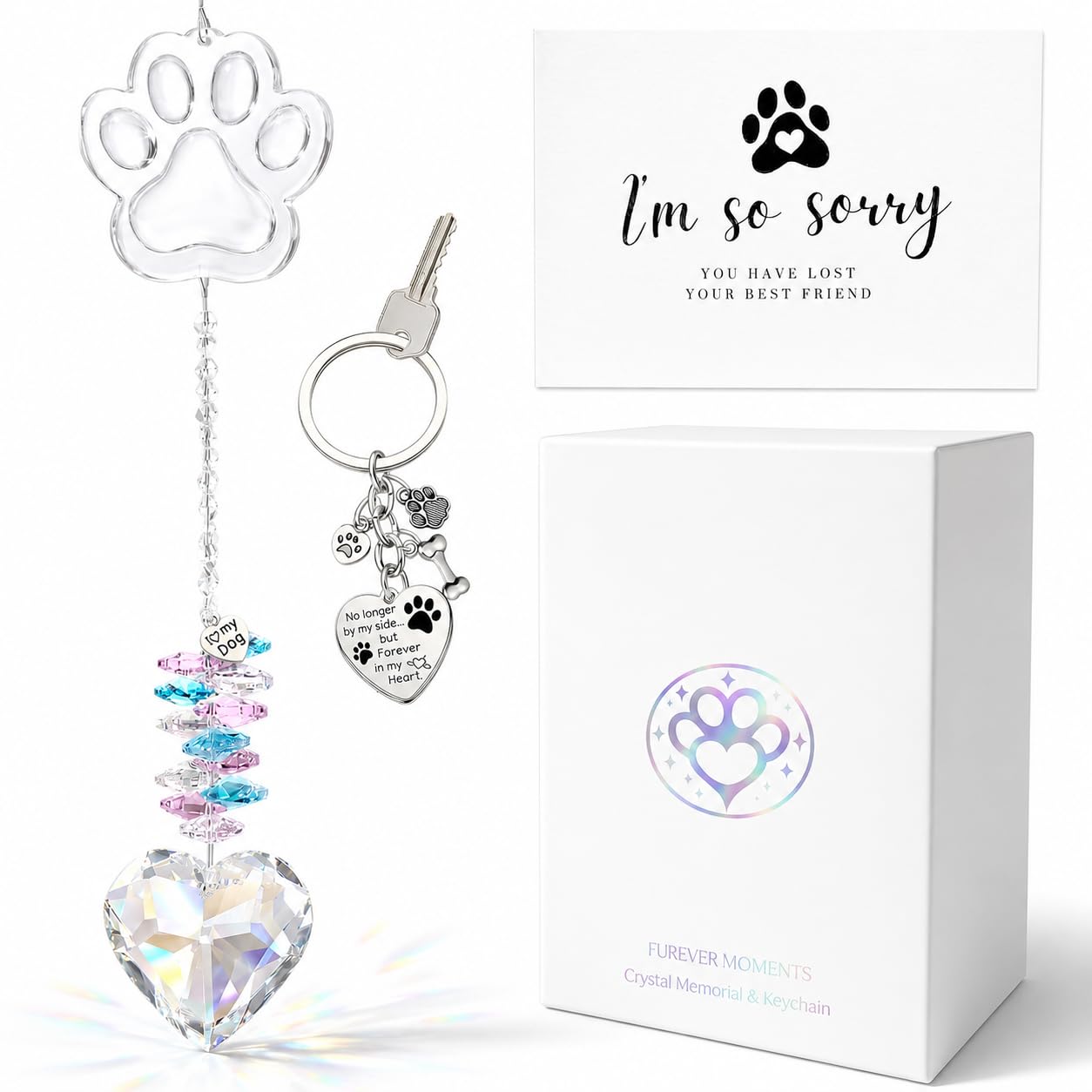 FUREVER MOMENTS coffret ouvert affichant tous les éléments et offrant réconfort