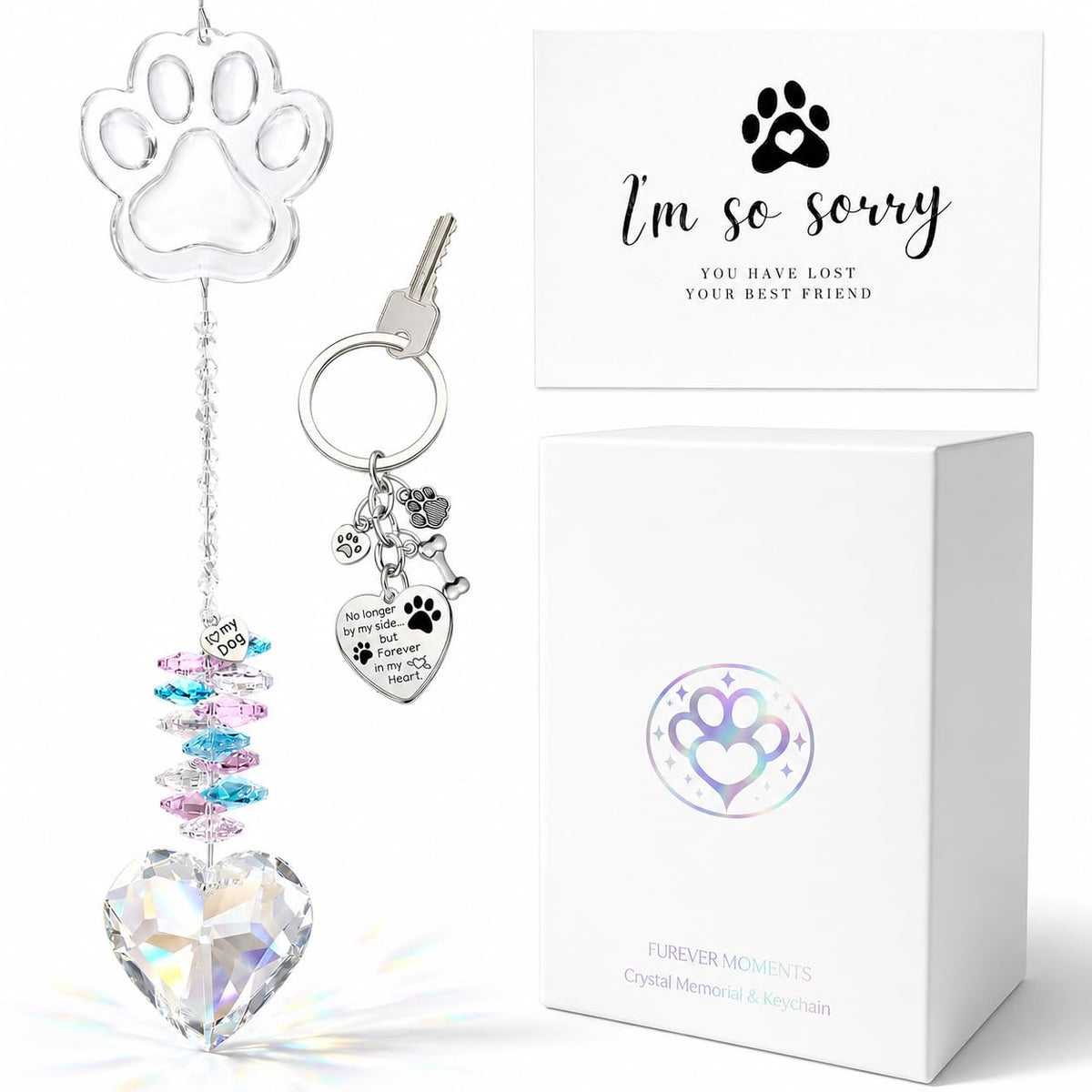 FUREVER MOMENTS coffret ouvert affichant tous les éléments et offrant réconfort