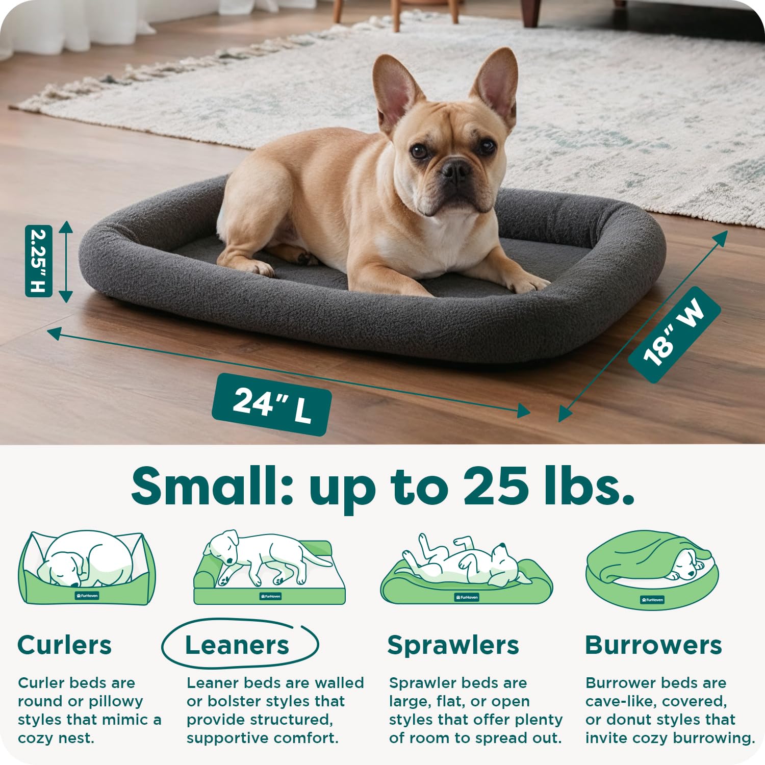 Furhaven détail d'un coin bolster offrant soutien pour la tête