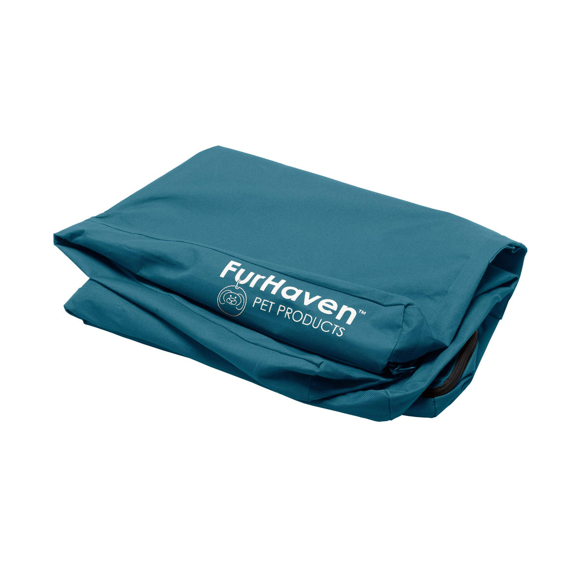 Furhaven housse face avant montrant le logo et la couleur Deep Lagoon pour protection