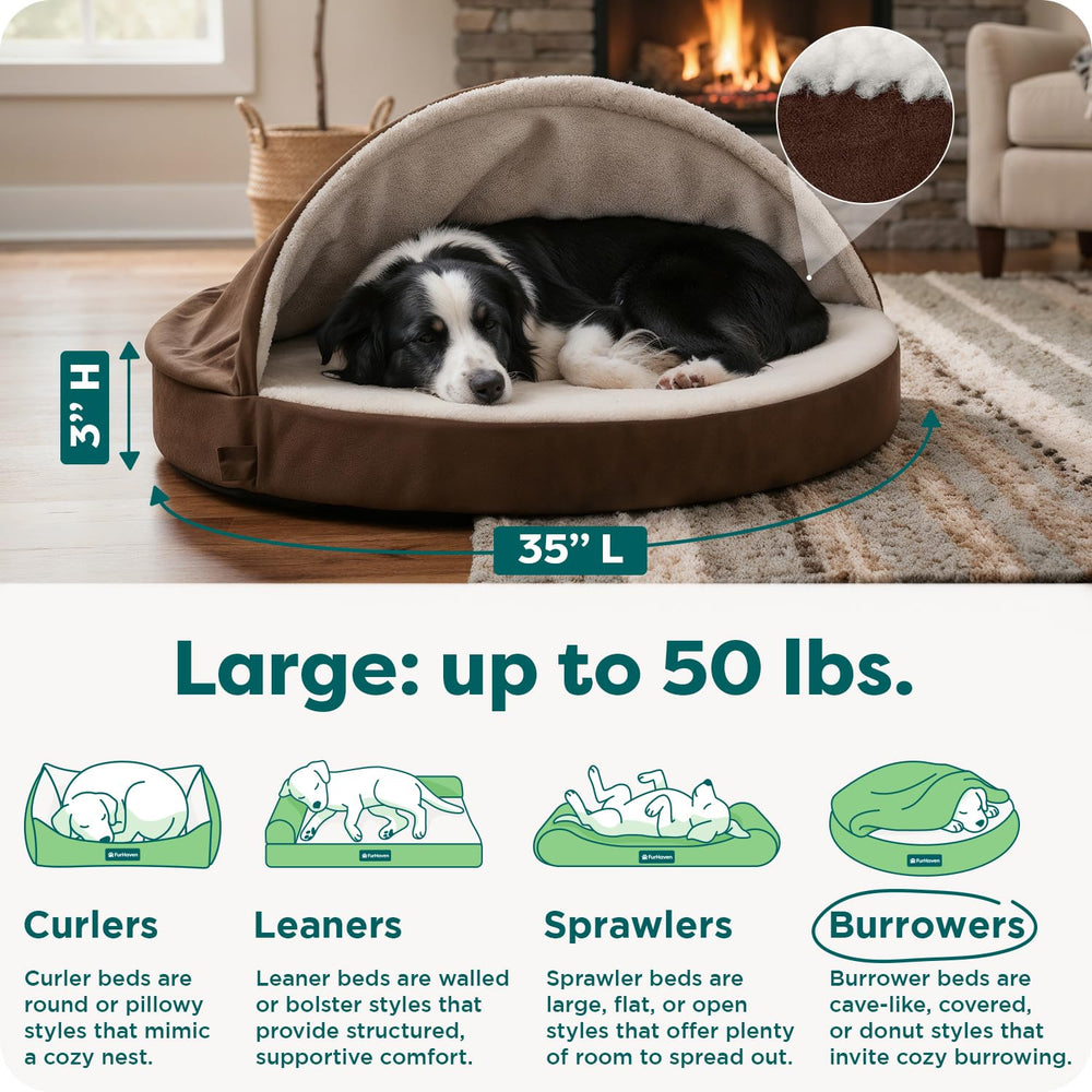 Furhaven gros plan intérieur sherpa moelleux, chaleur et douceur apaisantes