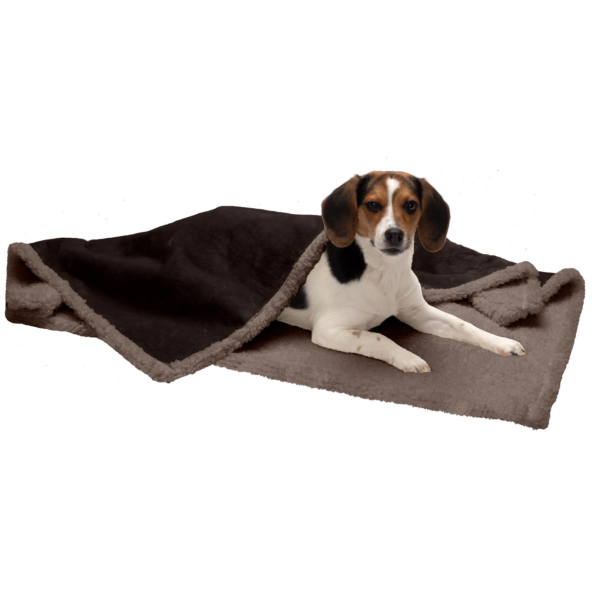 Furhaven plaid face avant espresso pour canapé, protection élégante