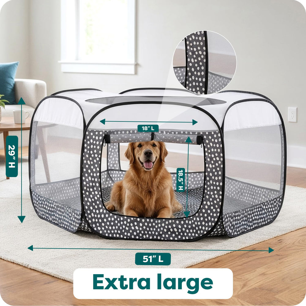 FurHaven porte zippée ouverte pour accès pratique de l'animal