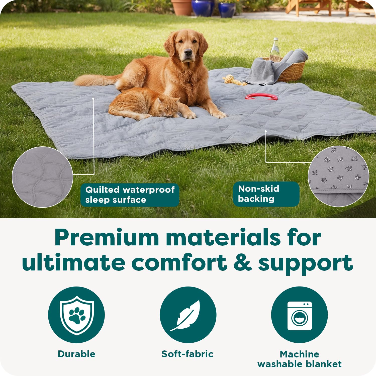 Furhaven couverture couvrant un lit King pour protéger contre accidents et liquides