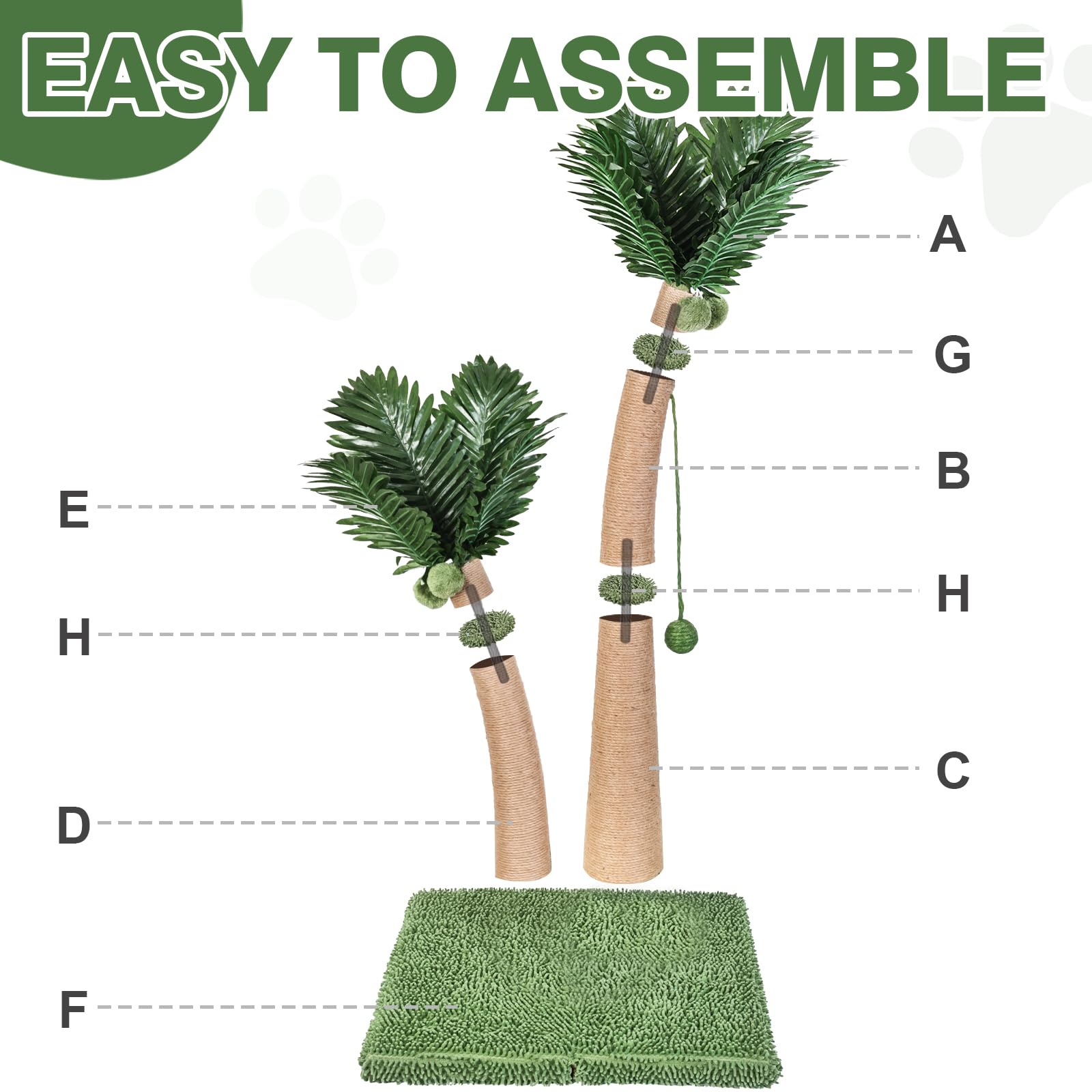 Furlogy palm tree comparaison taille chat montre hauteur adaptée