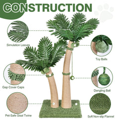 Furlogy palm tree gros plan sisal durable protégeant les meubles