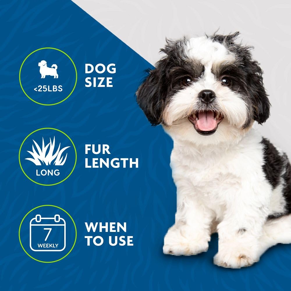FURminator comparaison taille montrant outil compact adapté aux petits chiens