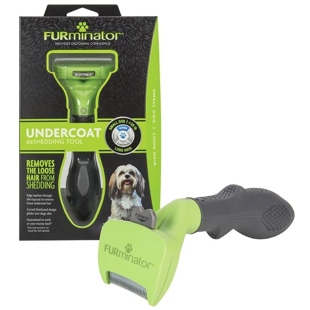 FURminator vue de face de l’emballage montrant l’outil et usage facile