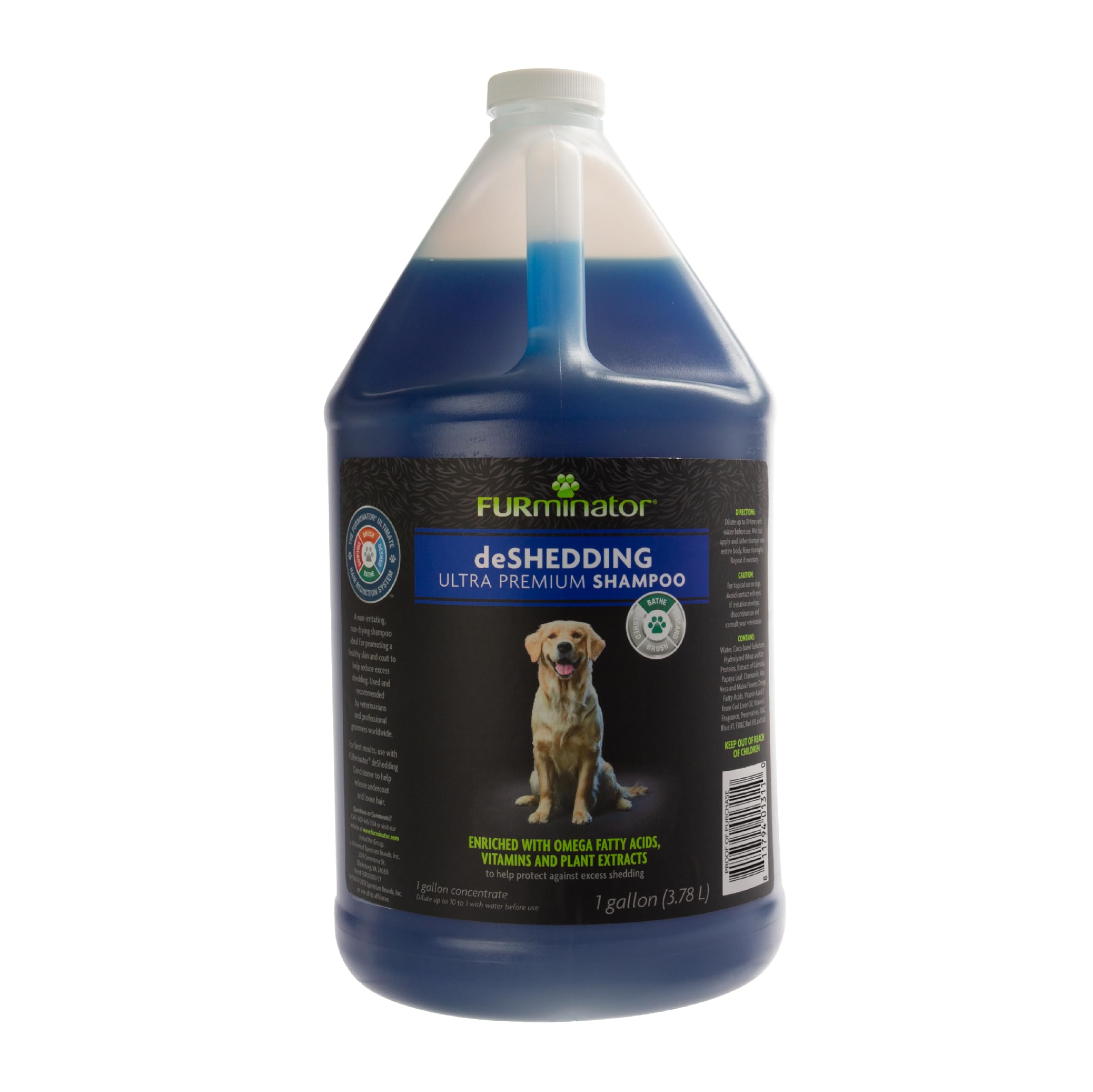 FURminator galon face montrant étiquette et format économique