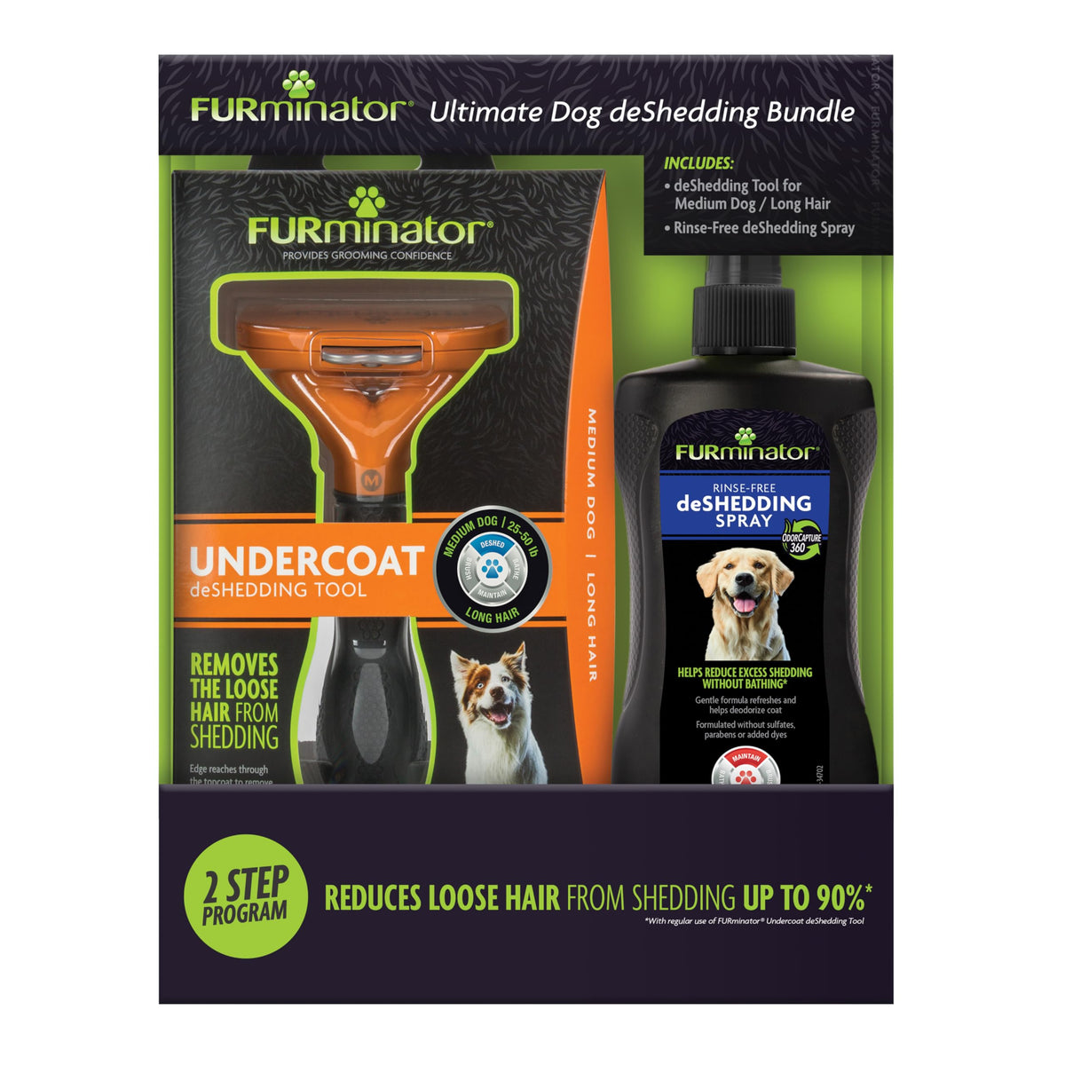 FURminator outil avant montrant la lame et réduction visible des poils