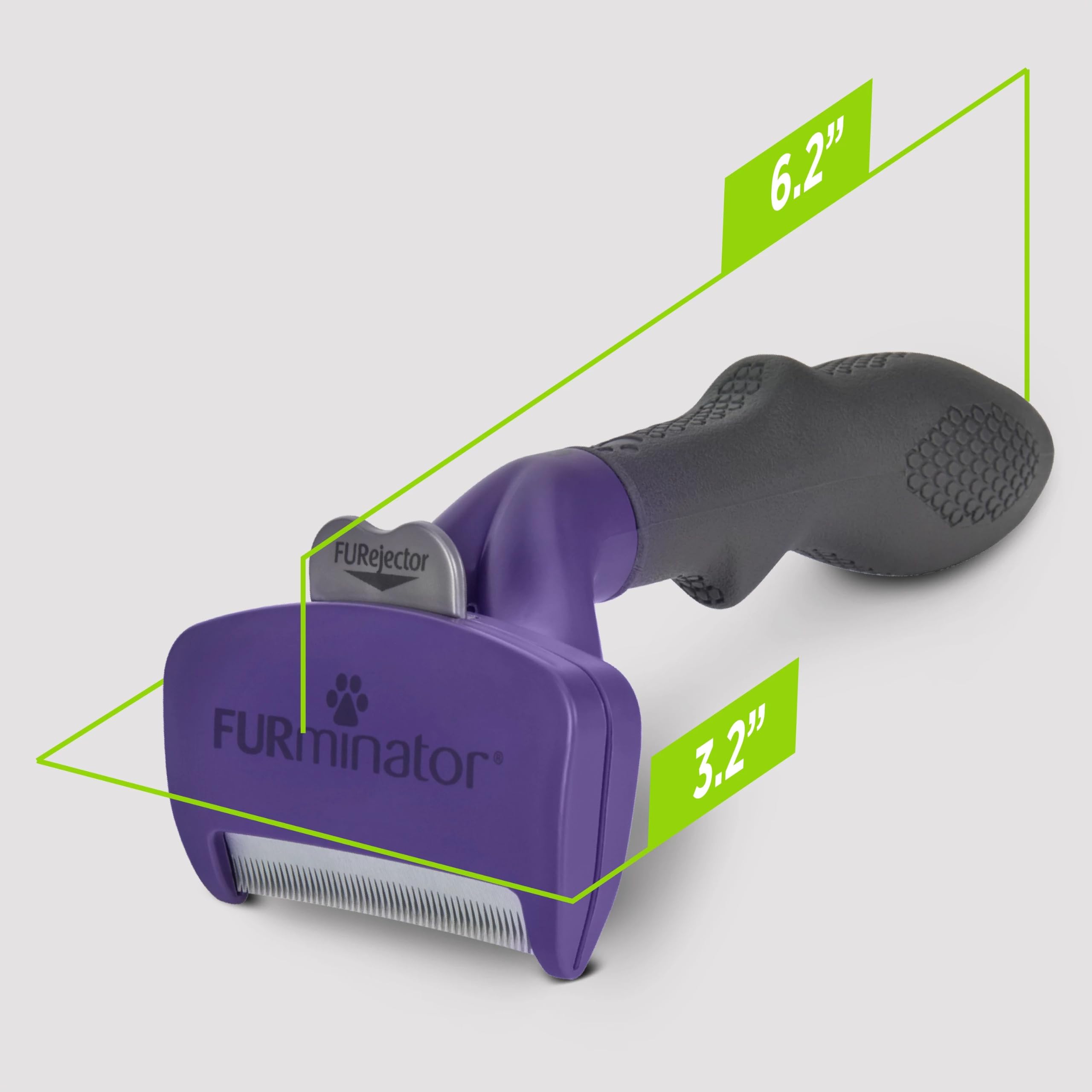 FURminator vue de profil montrant la forme et les finitions de l'outil pour durabilité