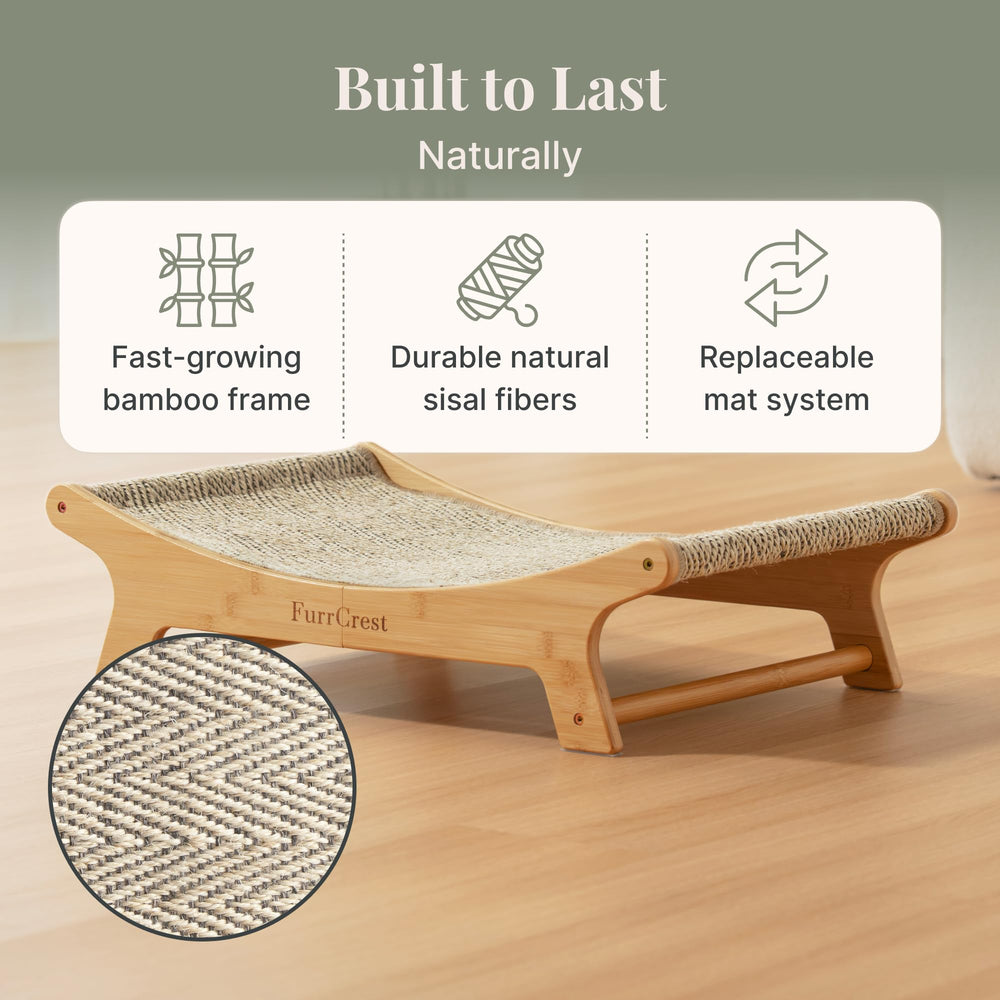 FurrCrest gros plan du sisal naturel durable pour grattage ciblé