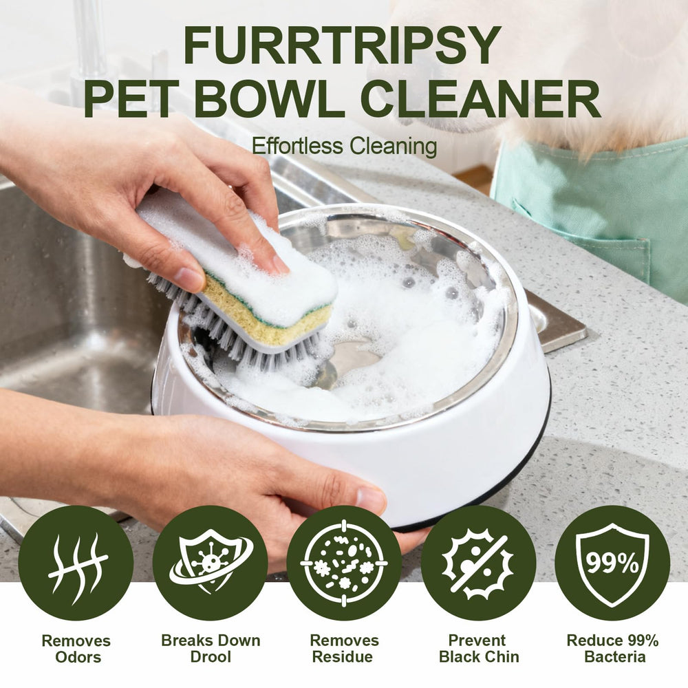 Furrtripsy mousse texture gros plan montrant action moussante efficace