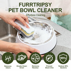 Furrtripsy mousse texture gros plan montrant action moussante efficace