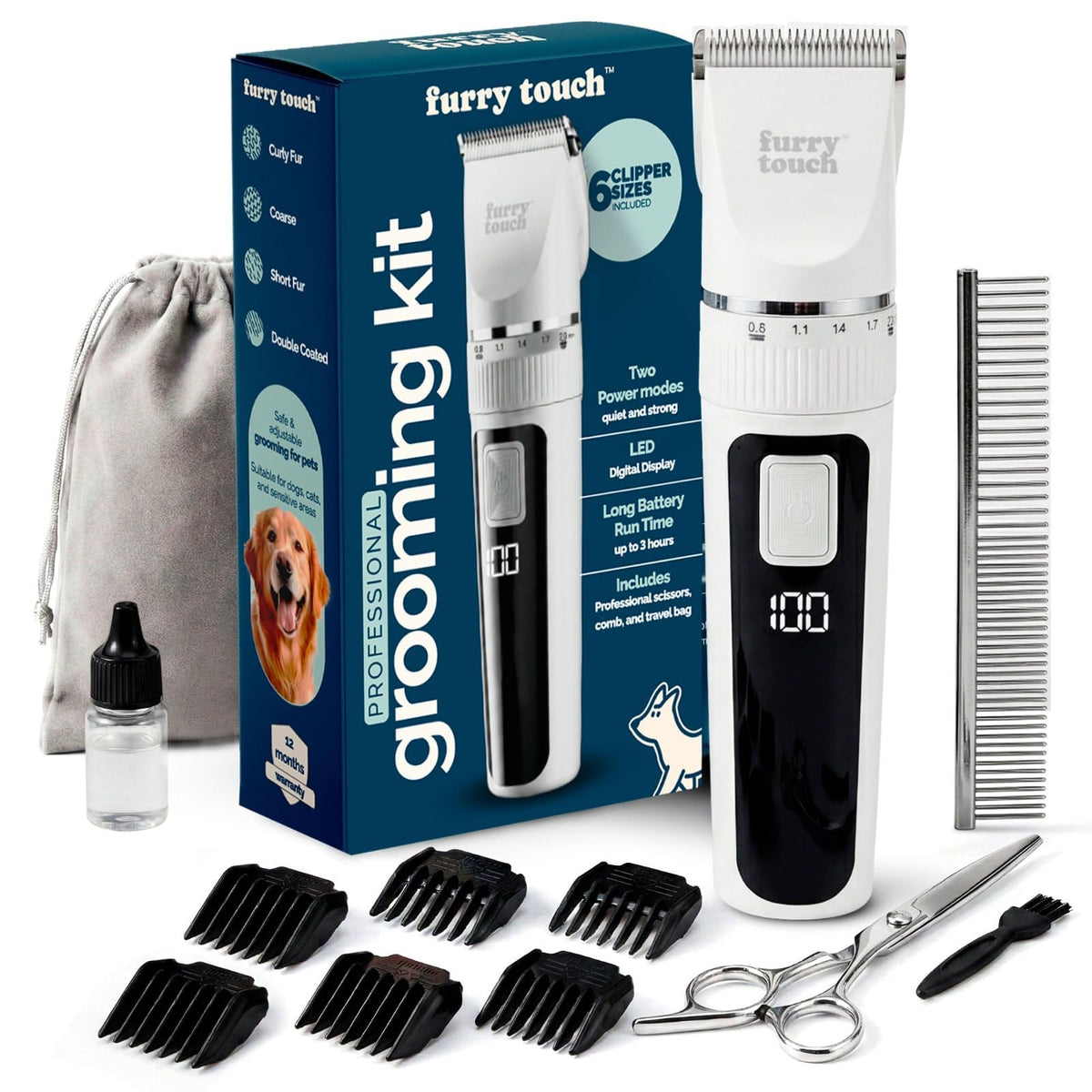 Furry Touch tondeuse vue avant pour prise en main confortable
