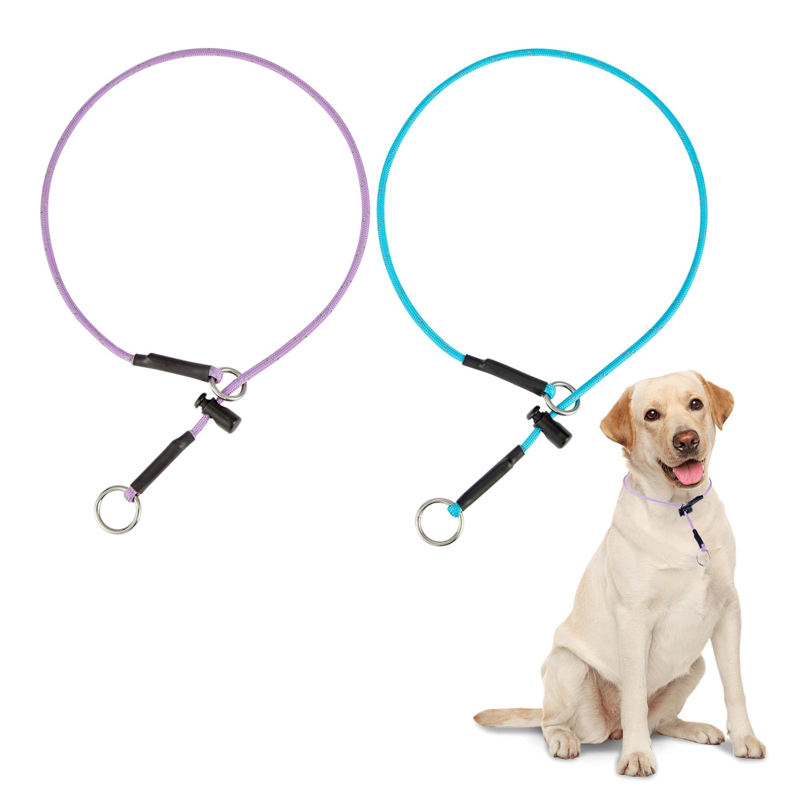FURSDOLY collier coulissant 22" en paracorde, vue avant et emballage visible
