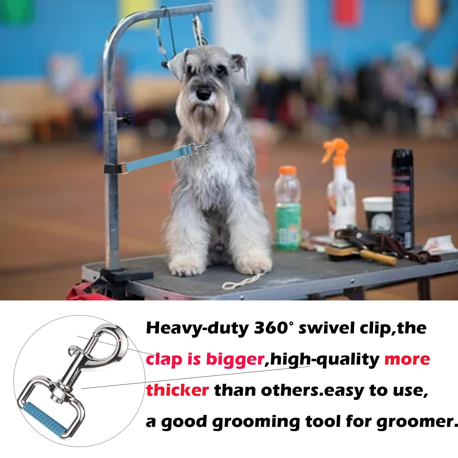 FURSDOLY sangle fixée sur bras de table illustrant installation rapide et stable